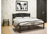Миниатюра фото двуспальная кровать woodville борнео черная 482045 180х200  | 220svet.ru