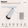 Миниатюра фото трековый светодиодный светильник maytoni track lamps tr021-1-12w3k | 220svet.ru