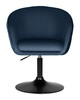 Миниатюра фото кресло дизайнерское dobrin edison black lm-8600_blackbase-11758 синий велюр | 220svet.ru
