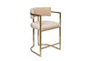 Миниатюра фото стул полубарный garda decor 76ar-603gold-bg беж/мат. золото | 220svet.ru