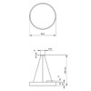 Миниатюра фото подвесной светодиодный cветильник geometria эра ring spo-131-w-40k-045 45вт 4000к белый б0050558 | 220svet.ru