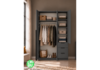 Миниатюра фото шкаф двухстворчатый woodville веста сейф графит серый 714377 | 220svet.ru