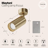 Миниатюра фото спот maytoni focus c017cw-01mg | 220svet.ru