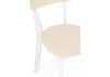 Миниатюра фото стул деревянный woodville гилмар бежевый велюр / белый 515981 | 220svet.ru