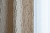 Миниатюра фото портьера mesh бежевый 275*260 garda decor 121gd-00004 | 220svet.ru