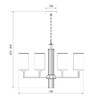 Миниатюра фото подвесная люстра eurosvet 60134/8 никель | 220svet.ru