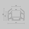 Миниатюра фото профиль для монтажа трека mini в натяжной пвх потолок maytoni exility tram034mp-212s | 220svet.ru