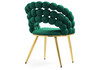 Миниатюра фото стул на металлокаркасе woodville ball green / gold 15763 | 220svet.ru
