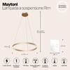 Миниатюра фото подвесной светодиодный светильник maytoni rim mod058pl-l32bs4k | 220svet.ru