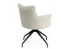 Миниатюра фото стул крутящийся на металлокаркасе woodville kaser 360 ivory / black 15842 | 220svet.ru