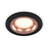 Миниатюра фото комплект встраиваемого светильника ambrella light techno spot xc7622006 sbk/ppg черный песок/золото розовое полированное (c7622, n7015) | 220svet.ru