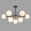 Миниатюра фото потолочная люстра на штанге lumion elrona 8375/9c черный/латунь | 220svet.ru