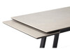Миниатюра фото керамический стол раскладной 140(200)х80 woodville памелла carmen light grey / черный 625824 | 220svet.ru