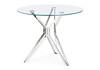 Миниатюра фото обеденная группа woodville лили 80 white / chrome 599459 | 220svet.ru