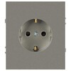 Миниатюра фото розетка эра arktik 16-2101-07 с заземлением 2p+e schuko 16а-250в титан б0070420 | 220svet.ru