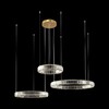 Миниатюра фото подвесной светодиодный светильник loft it crystal ring 10135/3 gold | 220svet.ru