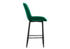 Миниатюра фото барный стул woodville седа велюр зеленый / черный 511172 | 220svet.ru