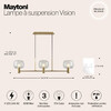 Миниатюра фото подвесная люстра maytoni vision mod411pl-03g | 220svet.ru