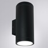 Миниатюра фото уличный настенынй светодиодный светильник arte lamp torcular a1813al-2bk | 220svet.ru