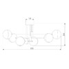 Миниатюра фото потолочная люстра eurosvet nuvola 70129/6 латунь | 220svet.ru