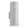 Миниатюра фото уличный настенный светильник ideal lux gun ap2 big grigio | 220svet.ru