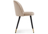 Миниатюра фото стул woodville gabi dark beige / black / gold 15380 | 220svet.ru