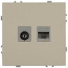 Миниатюра фото розетка эра galaxy 15-3110-04 комбинированная rj45+tv ip20 шампань б0070782 | 220svet.ru