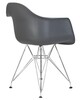 Миниатюра фото стул обеденный dobrin daw chrome lmzl-pp620b-2770 тёмно-серый | 220svet.ru