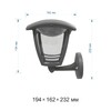 Миниатюра фото уличный настенный светодиодный светильник apeyron дели 11-177 | 220svet.ru