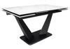 Миниатюра фото керамический стол раскладной woodville кели белый / черныйй 588010 | 220svet.ru