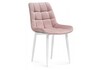 Миниатюра фото стул woodville челси велюр розовый / белый 502088 | 220svet.ru