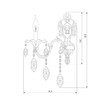 Миниатюра фото бра eurosvet 10108/1 белый/прозрачный хрусталь strotskis | 220svet.ru