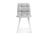Миниатюра фото стул на металлокаркасе woodville чилли к светло-серый velutto 52 / белый 502074 | 220svet.ru