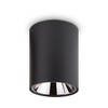 Миниатюра фото потолочный светодиодный светильник ideal lux nitro 10w round nero | 220svet.ru