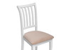 Миниатюра фото стул деревянный woodville фрезино бежевый велюр / белый 515973 | 220svet.ru