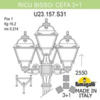 Миниатюра фото садово-парковый фонарь fumagalli ricu bisso/cefa 3+1 u23.157.s31.ayf1r | 220svet.ru