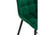 Миниатюра фото барный стул woodville алст велюр зеленый / черный 502120 | 220svet.ru