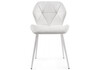 Миниатюра фото стул на металлокаркасе woodville вальд экокожа белый / белый глянец 464191 | 220svet.ru