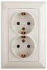 Миниатюра фото розетка эра elegance 14-2102-16 с заземлением 2p+e schuko со шторками 16а-250в титан б0065806 | 220svet.ru