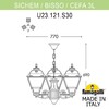 Миниатюра фото подвесной уличный светильник (люстра) fumagalli sichem/cefa 3l u23.120.s30.vxf1r | 220svet.ru