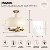 Миниатюра фото подвесная люстра maytoni anna h007pl-04g | 220svet.ru