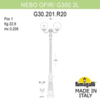 Миниатюра фото парковый фонарь fumagalli nebo ofir/g300 2l g30.202.r20.wze27 | 220svet.ru