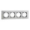 Миниатюра фото рамка 4-постовая mono electric style aluminium серебро 107-800000-163 | 220svet.ru