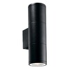 Миниатюра фото уличный настенный светильник ideal lux gun ap2 small nero | 220svet.ru