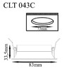 Миниатюра фото встраиваемый светильник crystal lux clt 043c bl | 220svet.ru