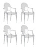 Миниатюра фото стул обеденный набор 4шт dobrin louis ghost lmzl-рс801-n_p-clean-11493 | 220svet.ru