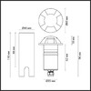 Миниатюра фото встраиваемый грунтовый светодиодный светильник odeon light wald 6662/3gl3 черный | 220svet.ru