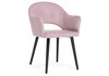 Миниатюра фото стул апри микровелюр розовый / черный глянец | 220svet.ru
