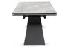 Миниатюра фото керамический стол раскладной woodville денхольм 240(290)х100х75 rystal onyx bianco / черный 588037 | 220svet.ru