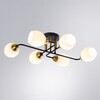 Миниатюра фото потолочная люстра на штанге arte lamp andrea a8141pl-6bk | 220svet.ru